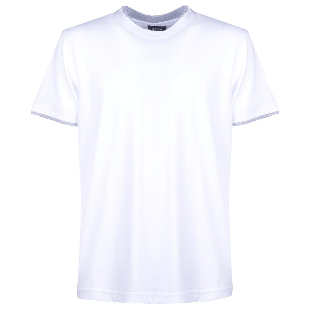 Double Crew-Neck White T-shirt - kloters