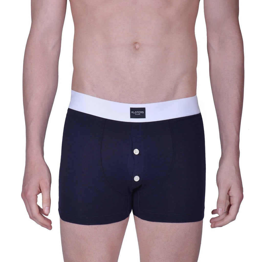 3 Blue Boxer Briefs with Buttons Pack - kloters