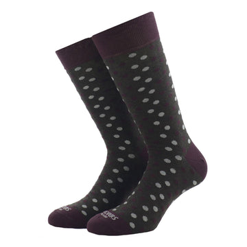 Bordeaux Polka Dots Socks - kloters