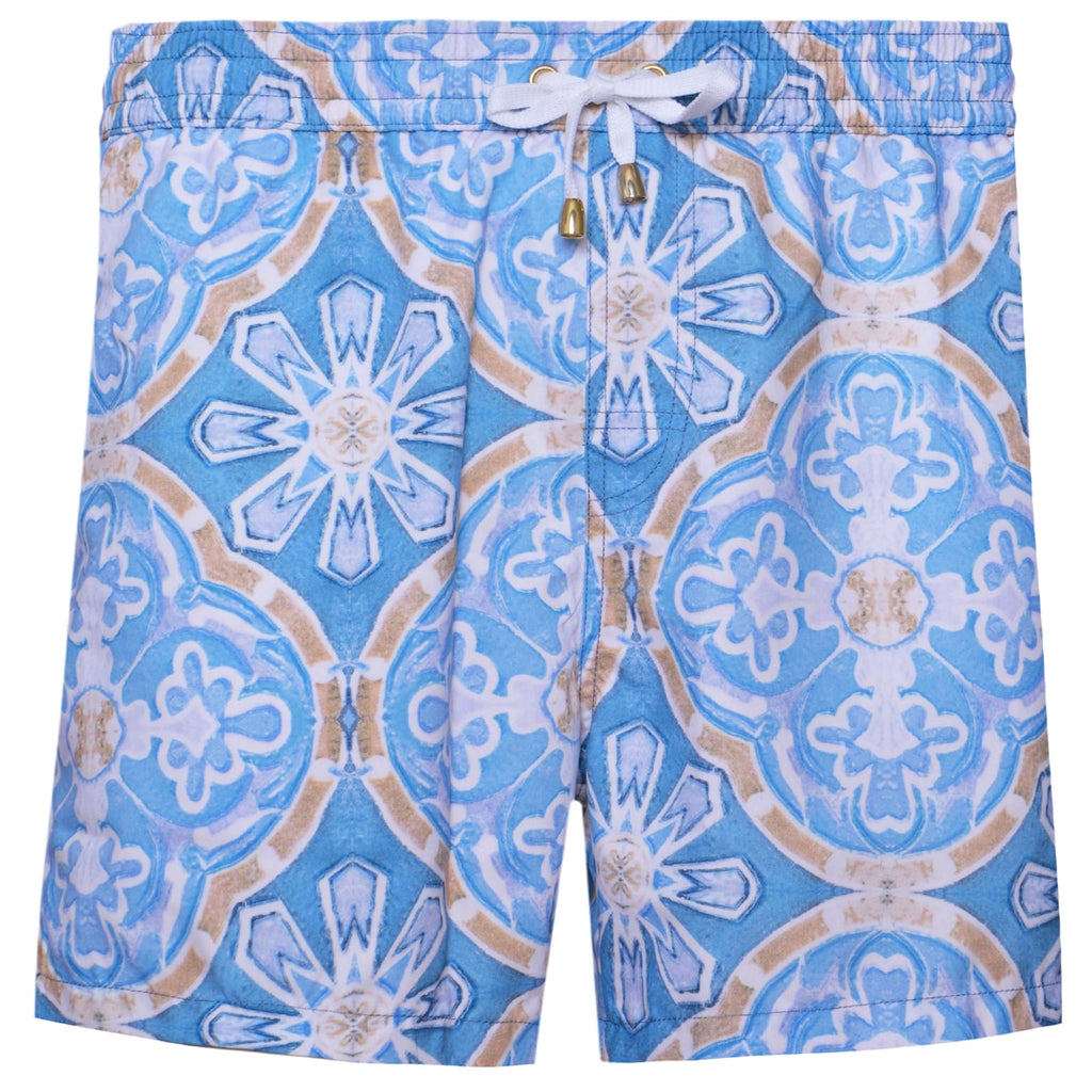 Blue Tile Swim Shorts - kloters