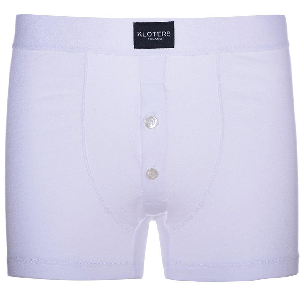 Boxer Briefs - White Boxer Briefs With Buttons