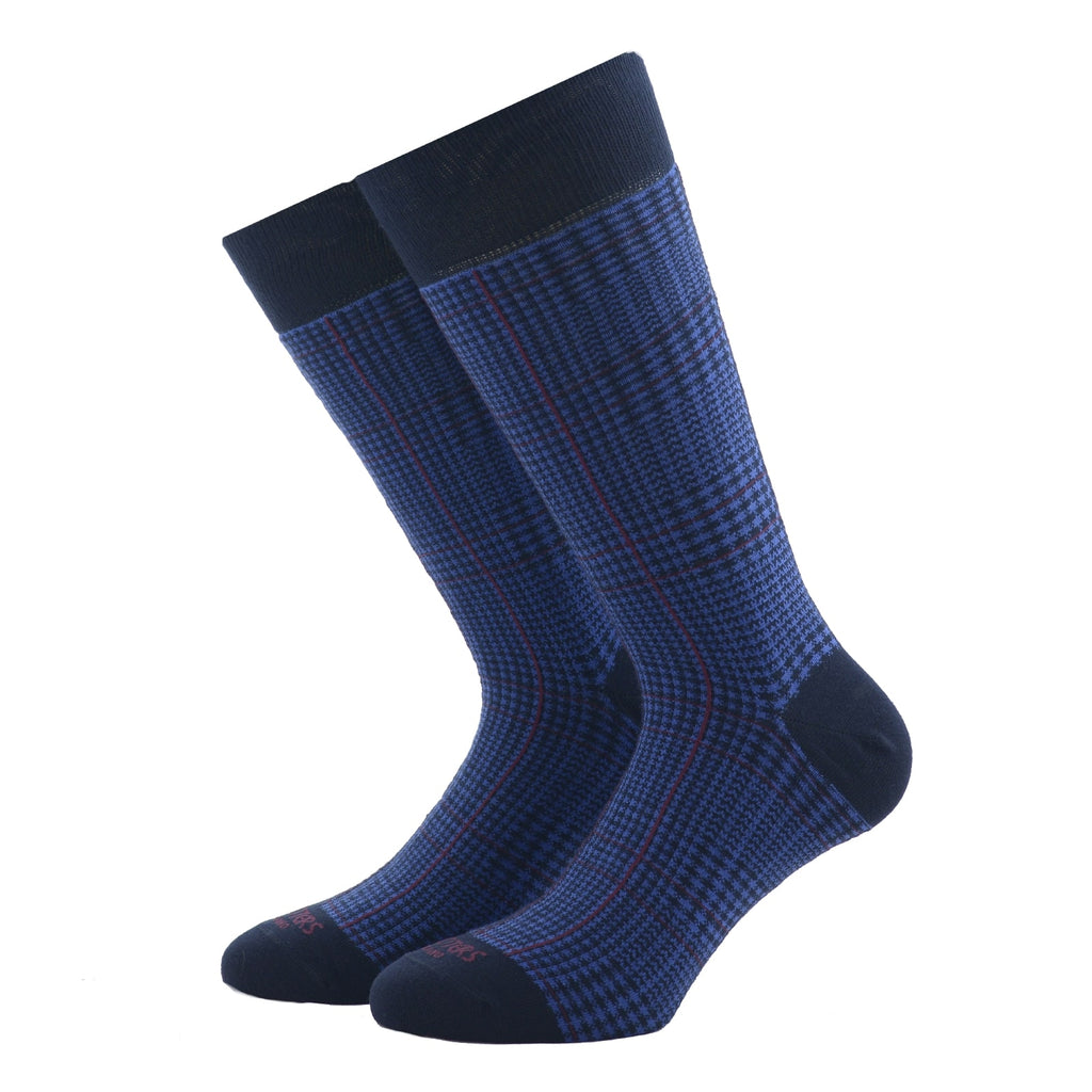 Red and Blue Glencheck Socks - kloters