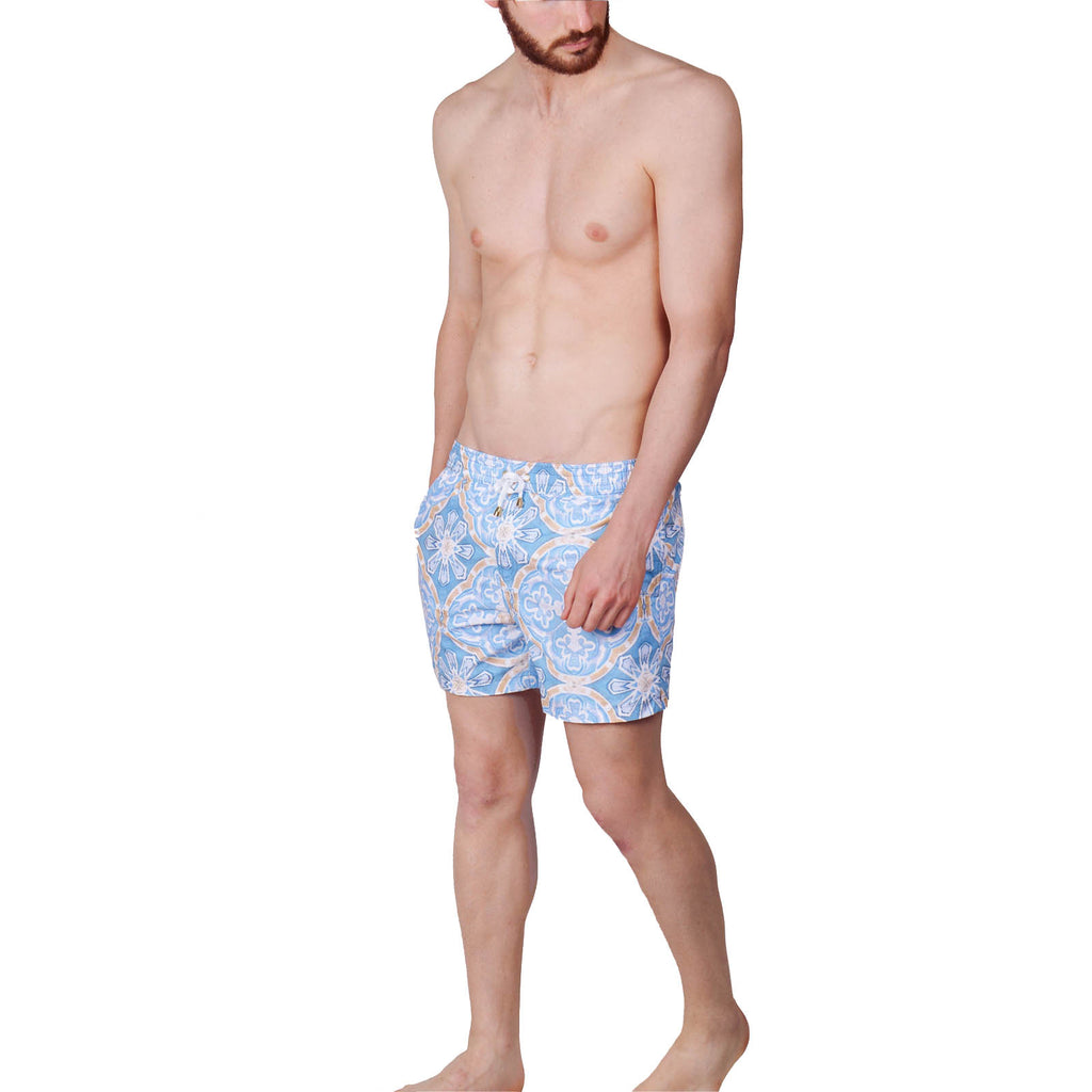 Blue Tile Swim Shorts - kloters