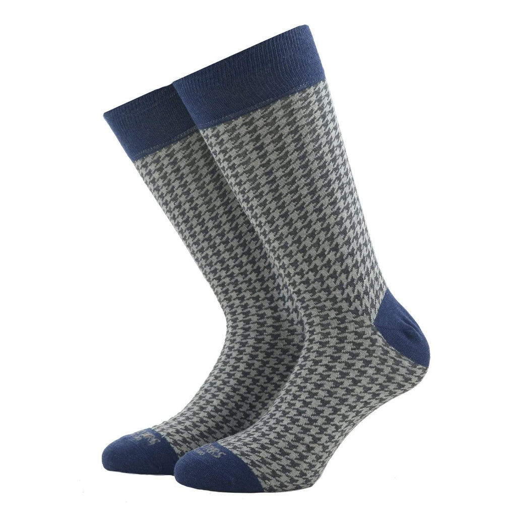 Dark Grey Houndstooth Socks - kloters